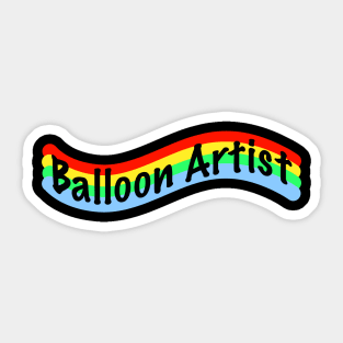 Balloon Artist Balloons in Bright Colors Sticker